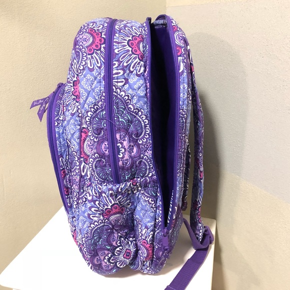 Vera Bradley Campus Tech Backpack Lilac Tapestry - Picture 5 of 8